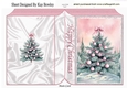 Pretty Pink Christmas Tree With Snow Folded Book (TWO)