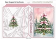 Pretty Pink Christmas Tree With Snow Folded Book (FOUR)