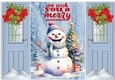 Jolly Snowman With Red Bow Gatefold (THREE)