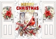 Gate Fold With Poinsettias, Window With Cardinals (THREE)