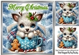 Cute Baby Deer In A Teacup 8x8 Card Front