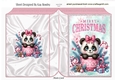 Lovely Christmas Panda Folded Book (FIVE)