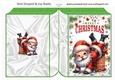 Cheeky Santa Christmas Folded Book (ONE)