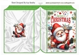 Cheeky Santa Christmas Folded Book (THREE)