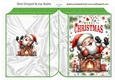 Cheeky Santa Christmas Folded Book (FOUR)
