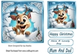 Christmas Deer 7x7 Card Front (THREE)