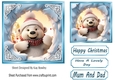 Christmas Polar Bear In A Scarf 7x7 Card Front (SIX)