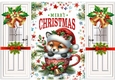 Cute Baby Fox In A Teacup Christmas Gatefold (TWO)