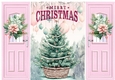 Pretty Christmas Tree In A Basket Pink Gatefold (TWO)