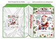 Lovely Christmas Folded Book With Santa NAME TAG, (ONE)