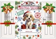 Cute Puppy Gatefold With Bells & Bows And Name Tag (ONE)