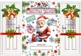 Cute Santa Gatefold With Bells & Bows And Name Tag (TWO)