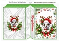 Cute Puppy With Christmas Holly Folded Book (FIVE)