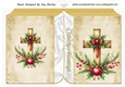 Religious Christmas Blessings Cross Gold Folded Book (ONE)