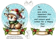 Pretty Deer Snow Globe Card Front With Insert (THREE)