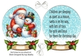 Lovely Santa Snow Globe Card Front With Insert (ONE)