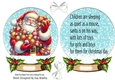 Lovely Santa Snow Globe Card Front With Insert (THREE)