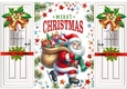 Lovely Santa With Golden Bells & Bows Gatefold (THREE)