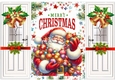 Lovely Santa With Golden Bells & Bows Gatefold (FOUR)