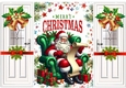 Lovely Santa With Golden Bells & Bows Gatefold (SIX)
