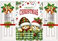 Christmas Folded Gatefold With Peeking Teddies (TWO)