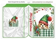 Cute Peeking Puppy Looking Over Fence Christmas Book (THREE)