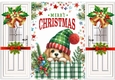 Christmas Folded Gatefold With Peeking Puppy (THREE)