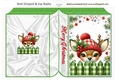 Cute Peeking Deer Looking Over Fence Christmas Book (FOUR)