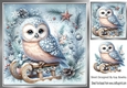 Pretty Snow Owl In Festive 8x8 Frame (THREE)
