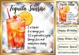 Lovely Fruit Cocktail With Recipe Card Front 8x8 (FOUR)