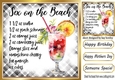 Lovely Fruit Cocktail With Recipe Card Front 8x8 (FIVE)