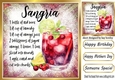 Lovely Fruit Cocktail With Recipe Card Front 8x8 (SIX)