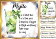 Lovely Fruit Cocktail With Recipe Card Front 8x8 (SEVEN)