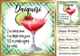 Lovely Fruit Cocktail With Recipe Card Front 8x8 (EIGHT)