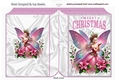 Christmas Fairy With Flowers Pink A5 Folded Book