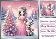 Pretty Christmas Fairy With A Deer 8x8 (FOUR)