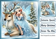 Pretty Christmas Blue Fairy 8x8 (ONE)