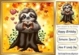 Cute Sloth Sitting On A Log With Hearts 8x8