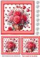 Pretty Red Hearts & Roses In A Basket With Diamonds Toppers