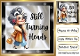 Lovely Glam Gran Still Can Turn Heads Satin/Black 8x8 Card
