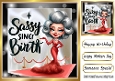 Lovely Glam Gran Still Got Sass Satin/Black 8x8 Card