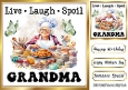 Lovely Glam Gran Loves To Bake 8x8 Card