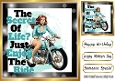Lovely Glam Lady Loves To Ride A Bike 8x8 Card