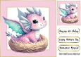 Cute Little Dragon In A Nest 8x8