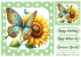 Pretty Butterfly With Flowers Polkadot 8x8 Frame (TWO)