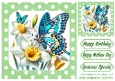 Pretty Butterfly With Flowers Polkadot 8x8 Frame (FOUR)