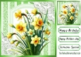 SPRING IS HERE! Pretty Daffodils With Lace 8x8