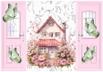Pretty Pink Gatefold With Butterflies & Cottage (THREE)