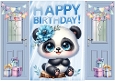 Cute Panda With Presents Blue Gatefold (ONE)