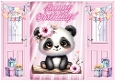 Cute Panda With Presents Pink Gatefold (FOUR)
